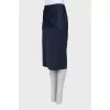 Cotton and silk straight skirt