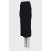 Knitted midi skirt with signature logo