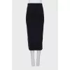 Knitted midi skirt with signature logo