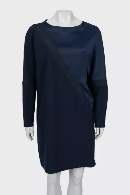 Dark blue shift dress