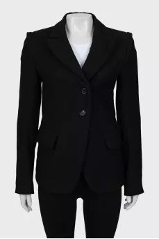 Slim fit wool jacket