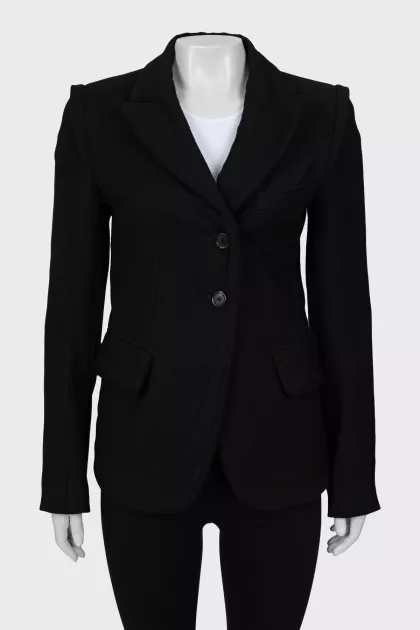Slim fit wool jacket