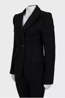 Slim fit wool jacket