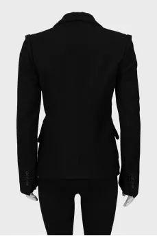 Slim fit wool jacket