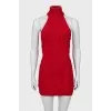 Sleeveless knitted mini dress