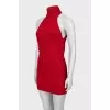 Sleeveless knitted mini dress
