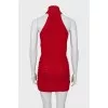 Sleeveless knitted mini dress