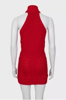 Sleeveless knitted mini dress