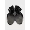 Suede high heel sandals