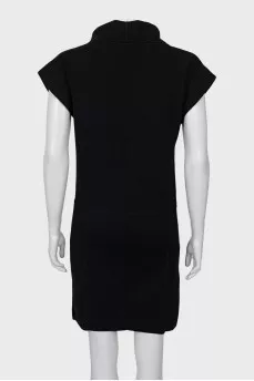 Short sleeve wool dress