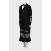 Maxi dress with tie and lace