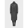 Gray quilted jacket with vest