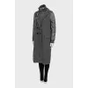 Gray quilted jacket with vest