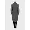 Gray quilted jacket with vest