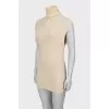 Beige cashmere vest
