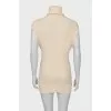 Beige cashmere vest