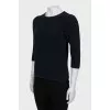 Navy blue knitted sweater