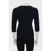Navy blue knitted sweater