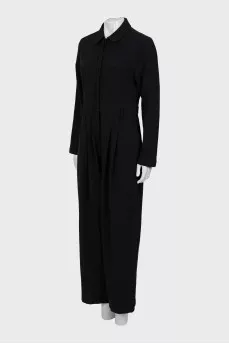 Black jumpsuit with buttons