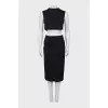 Midi dress with cutout back
