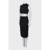 Midi dress with cutout back