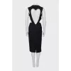 Midi dress with cutout back