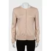 Beige silk cardigan