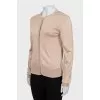 Beige silk cardigan