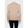 Beige silk cardigan