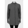 Gray knitted cardigan