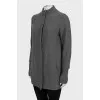 Gray knitted cardigan