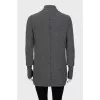 Gray knitted cardigan