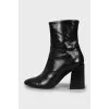 Chunky leather ankle boots