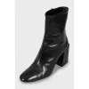 Chunky leather ankle boots