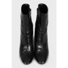 Chunky leather ankle boots
