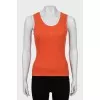 Orange T-shirt with embroidered logo