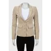 Light green jacket with tag