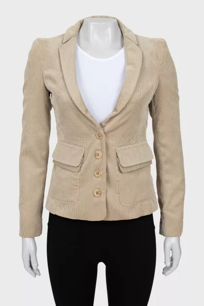 Light green jacket with tag