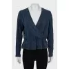 Blue V-Neck Blouse