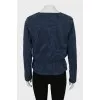 Blue V-Neck Blouse