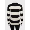 Black and white striped pullover