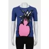 Knitted T-shirt with print