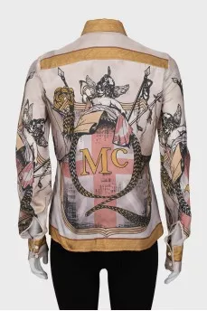 Printed silk shirt