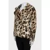 Eco-fur coat in animal print