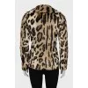 Eco-fur coat in animal print