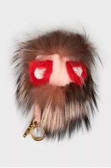Keychain with fur