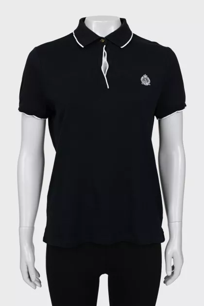 Black and white polo shirt