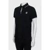Black and white polo shirt