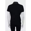 Black and white polo shirt