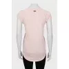 Pink T-shirt extended at the back